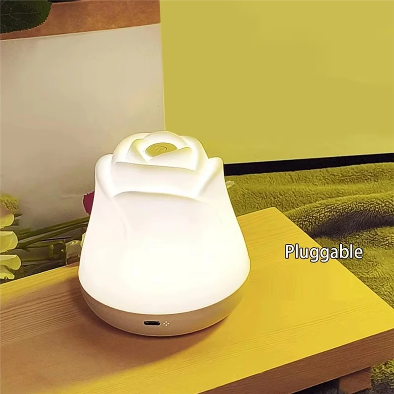 

EYFL-Flower Night Light For Girl Dimmable Nursery Nightlight For Kids Flower Lamp Energy Efficient Nursery Night Light