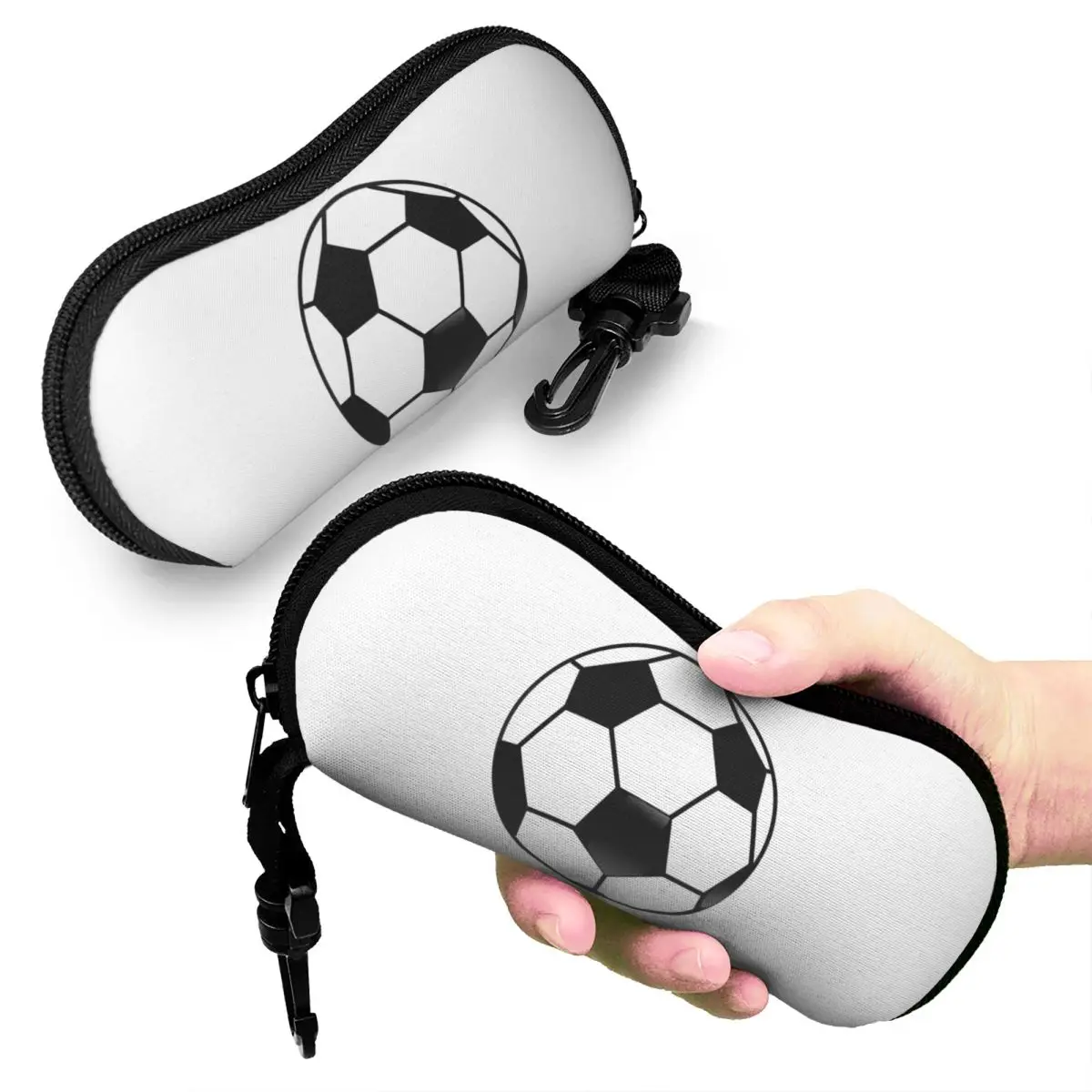 

Sports Soccer Ball Shell Glasses Case Portable Sunglasses Box Women Men Soft Eyeglasses Bag Pouch