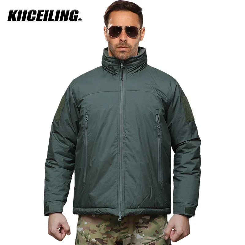 KIICEILING L7 Bomber Tactical Jackets for Men Women Winter Warm Waterproof Casual Camouflage Down Parkas Coat Hoodies Clothing