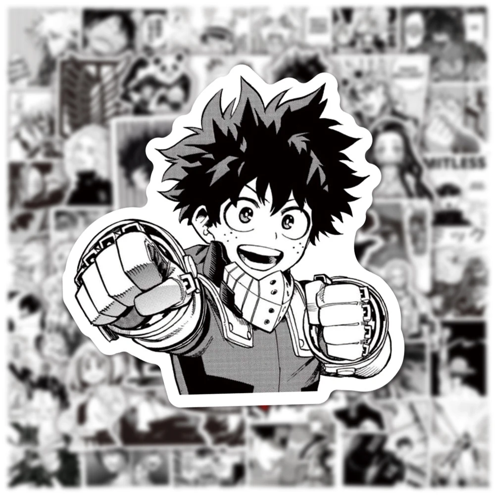 

10/30/50pcs Cartoon Black White Mix Anime Stickers Tokyo Avengers Haikyuu!!Decals for Scrapbook Laptop Luggage Cool Sticker Toys