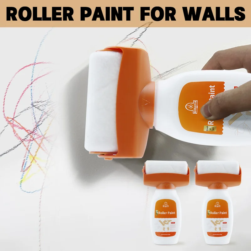 

Portable Wall Paint Roller Antibacterial Waterbased Repair Brush Painting For House Interior Wall White Latex Paint Small Roller