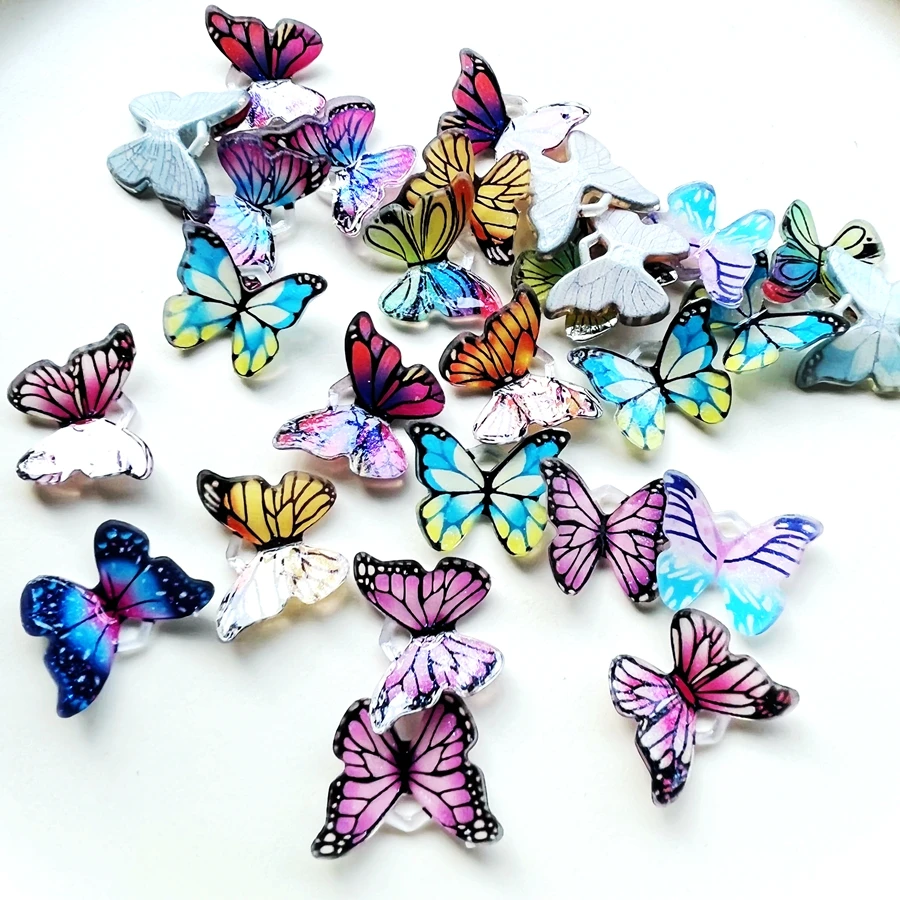 Mix Charm kwiat motyl Rhinestone diy biżuteria kolczyki dekoracyjne bransoletka akcesoria motyl