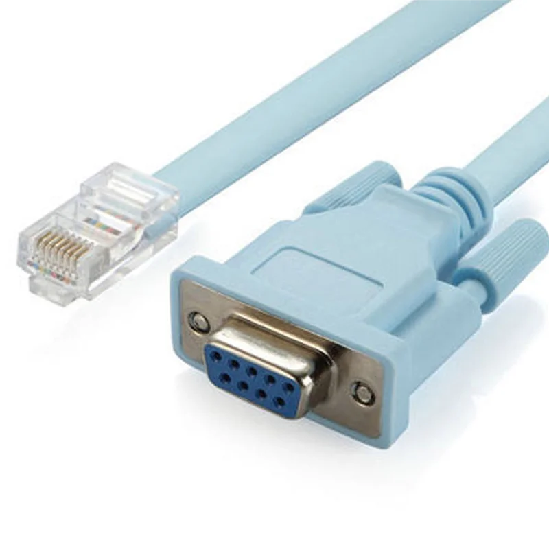 USB 콘솔 케이블, RJ45 Cat5 이더넷에서 Rs232 DB9 COM 포트 직렬 암 롤오버 라우터, 네트워크 어댑터 케이블 1.8m