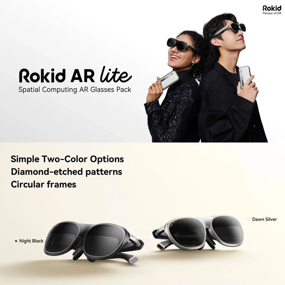 Rokid AR Lite Smart AR Glasses Portable High-definition 3D Smart Glasses Station 2 Space Projection Screen Real Time Translation