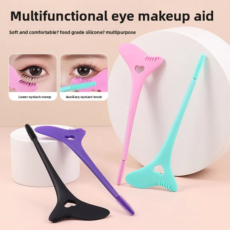 جديد سيليكون زهرة اللوحة كحل كتلة مريحة مجلس الرموش عينيه ختم لينة الحاجب مشط مساعد #1
