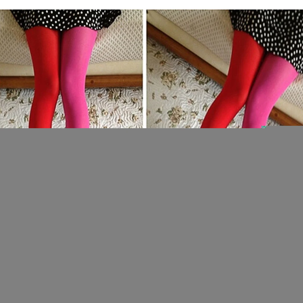 

Two Color Asymmetrical Silk Stockings Opaque Thigh High Tights Candy Style Party Wear Easy Fits Most