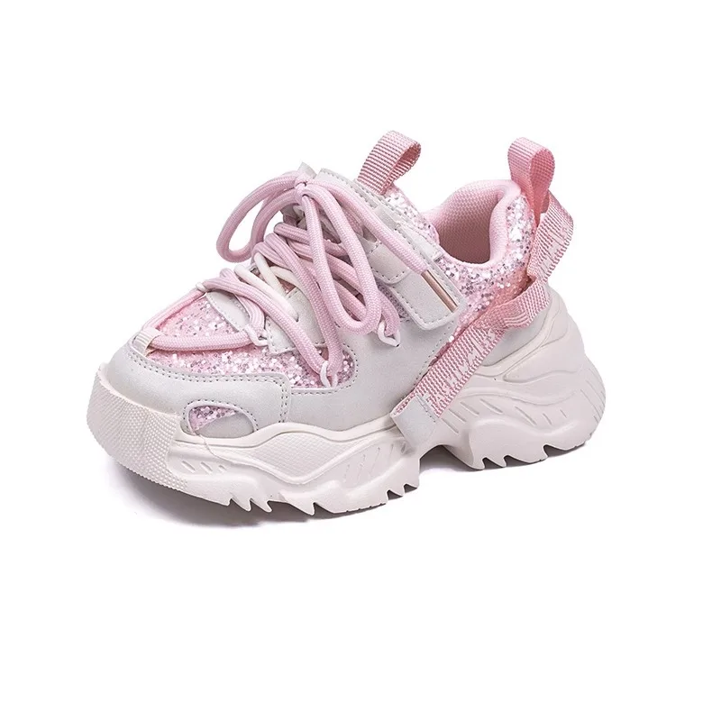 

Sequin Casual Girls Sneakers Kids Shoes Boys Chunky Sneakers Light Running Shoes