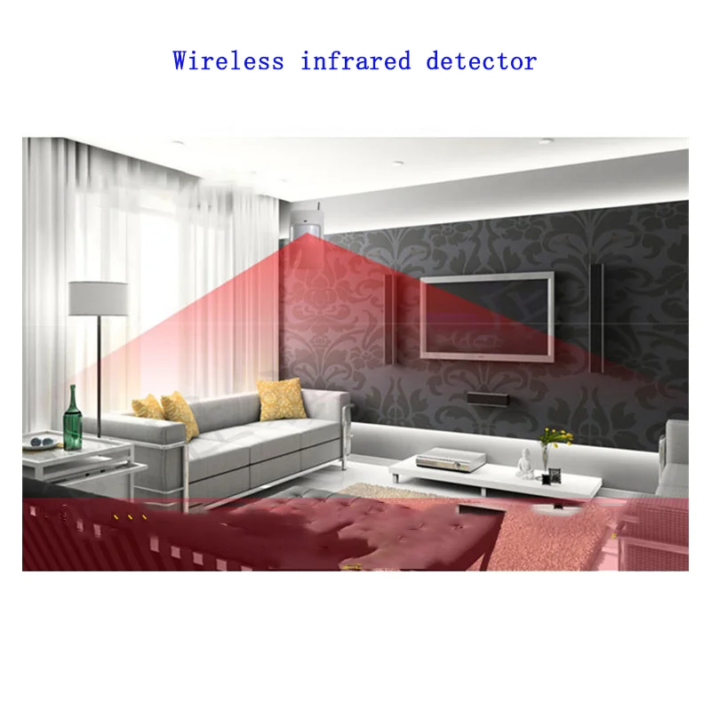 433MHz Indoor Wireless Anti Pet Infrared Detection Wide-angle Anti-theft Detector Human Body Sensing Audible and Visual Alarm