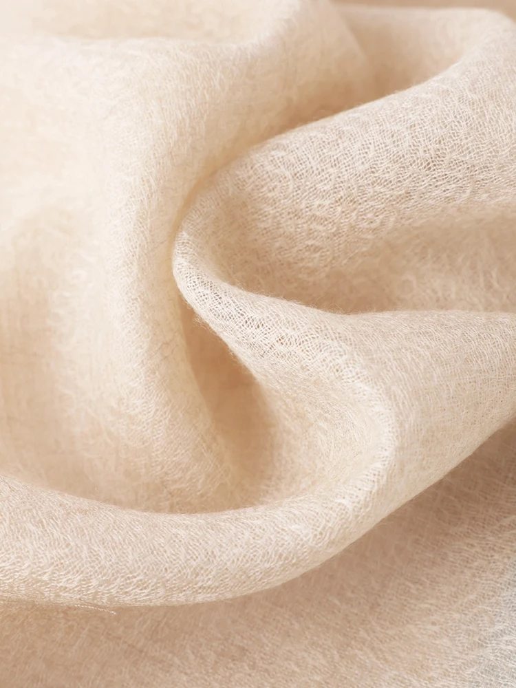 100 Cashmere Silky Women Thin Square Scarf  Elegant Solid Neck Scarf Tassels Lightweight Soft Pashmina Head Wrap 70cm 27.5"