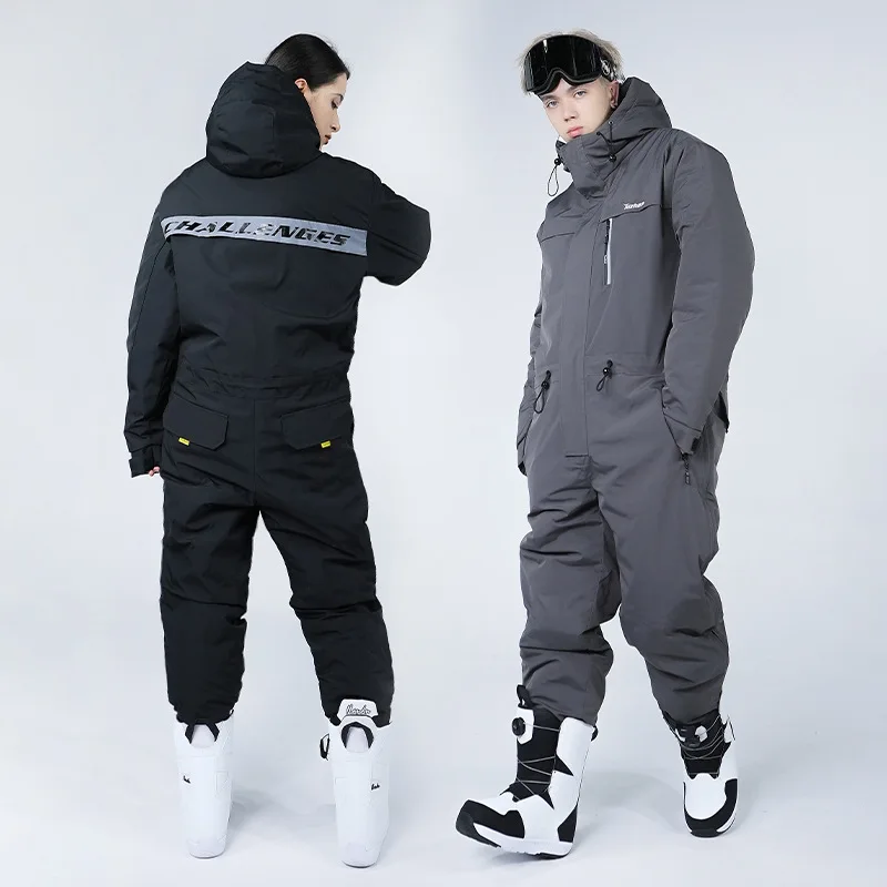 Immagine 5: Tuta calda da uomo invernale da donna, design traspirante, pronta per l'avventura, resistente alla neve, protettiva, comoda vestibilità, elegante, attività per il tempo libero