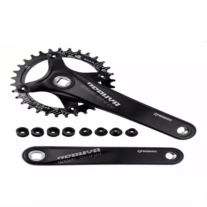 

Кривошип для горного велосипеда Prowheel Haomeng, стальной диск с ± 30-38 зубьями, модифицированный однодисковый кривошип с квадратным отверстием 104BCD