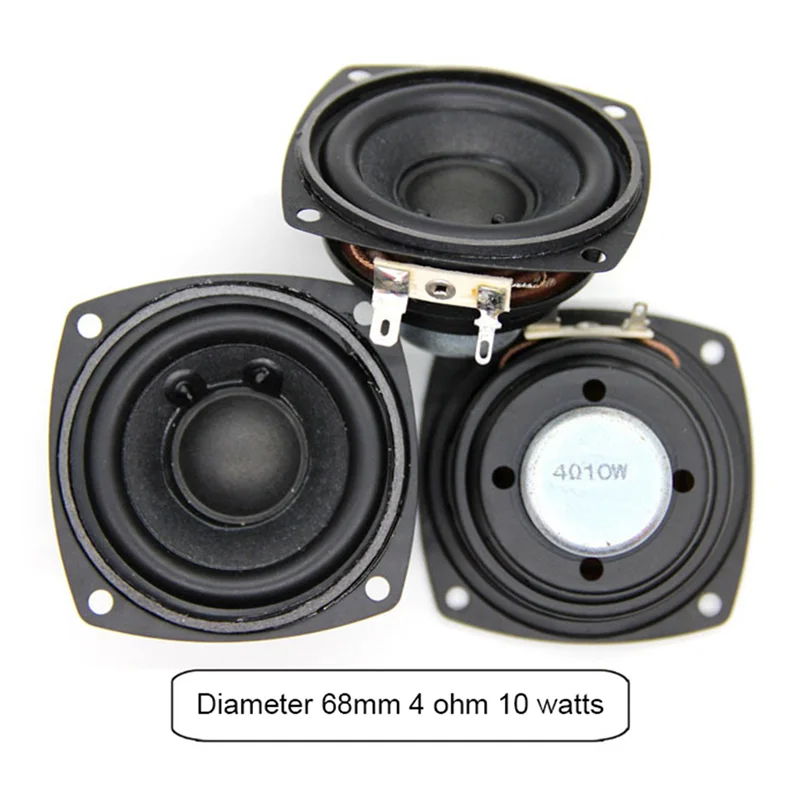 4Ω 10W Audio Speaker 66mm 2.5 Inch Bass Multimedia Loudspeaker DIY Sound Speaker with Fixing Hole for Home Theater