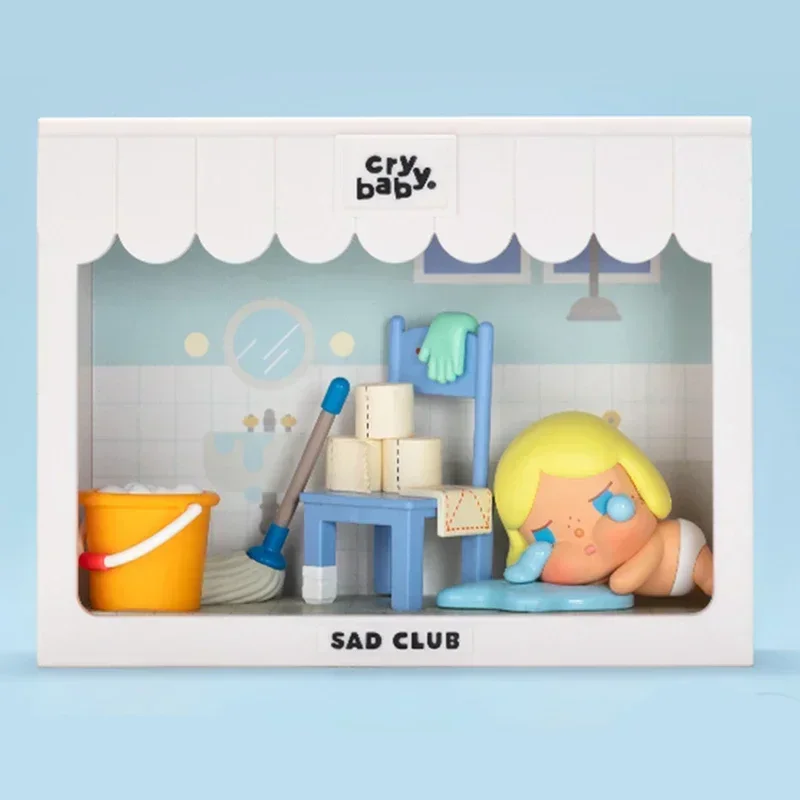 POP MART CRYBABY Sad Club Series Anime Action Figure 1PC/9PCS Set Blind Box Molly Figurine Cute Desktop Ornament Gift for Girls image 3
