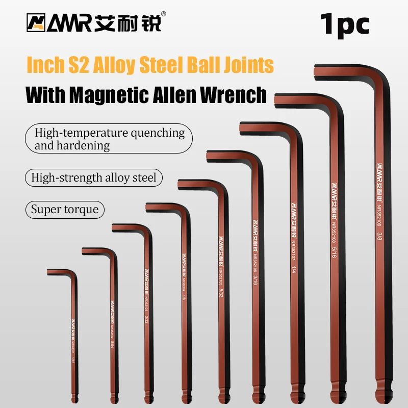 Allen Wrench Hex Key Long Arm Ball End Hex Wrench Inch L Handle Magnetic Allen Wrench 1pc