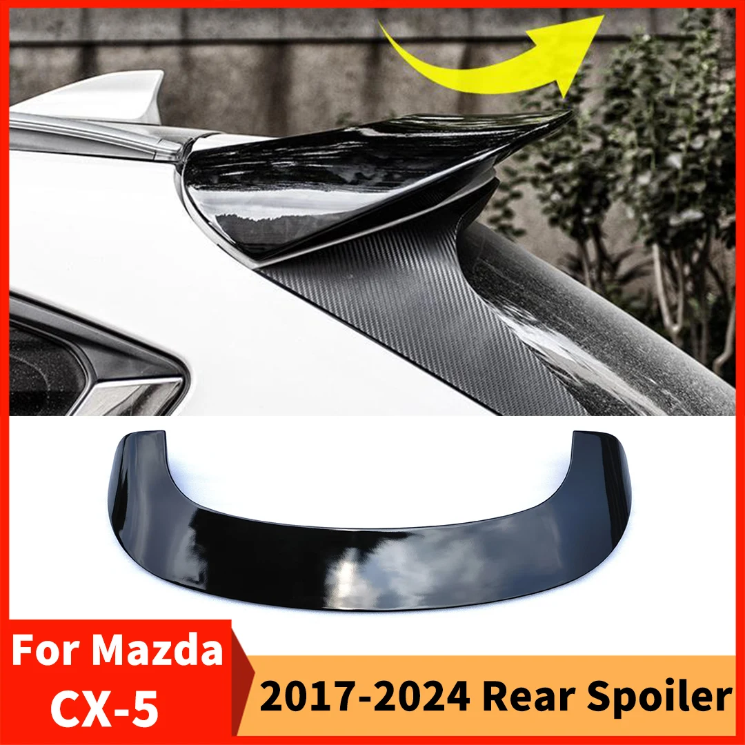 Roof Air Dam Spoiler Rear Wing For Mazda CX5 CX-5 2017-2024 Splitter Body Kit Boot Lip Tuning Accessories