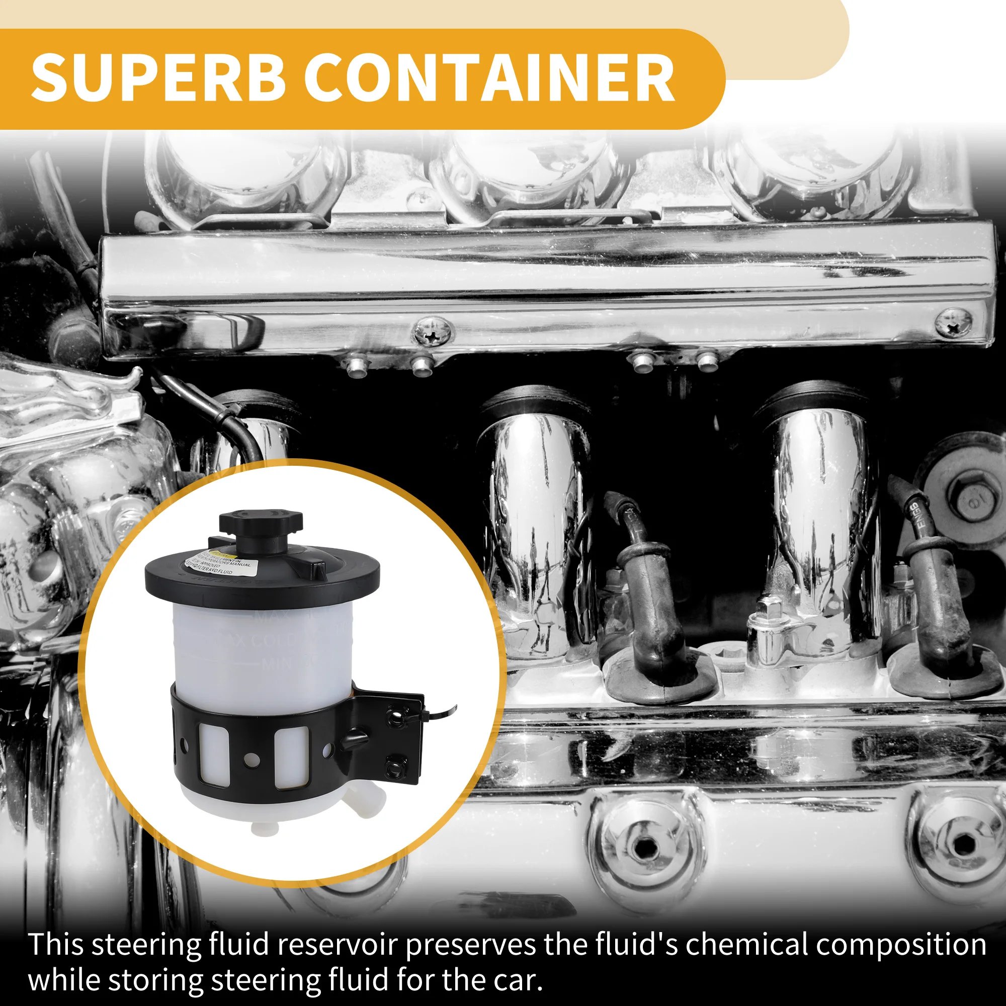 UXCELL Power Steering Reservoir for International Harvester 4300 2014 - 2016 Plastic