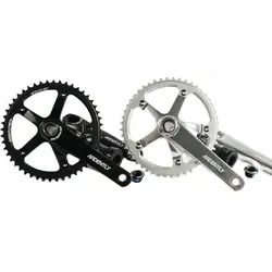 Ardently Bicycle Hollow Integrated Crankset FixeGear Crank 48T 165mm Track Single Speed Bike Crank Set BCD144mm Alumniun With BB