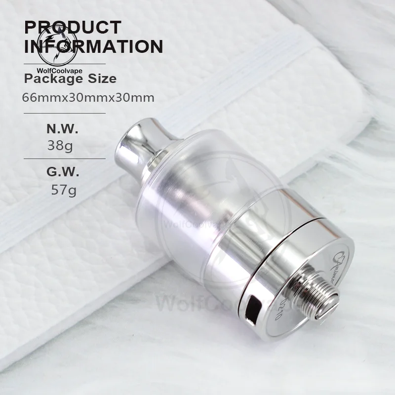 Wolfcoolvape style Bastard V2 Style RTA Rebuildable Tank Atomizer 316SS 3.5ml,Air Pins 1/1.2/1.5/2/2.5/3mm/22mm