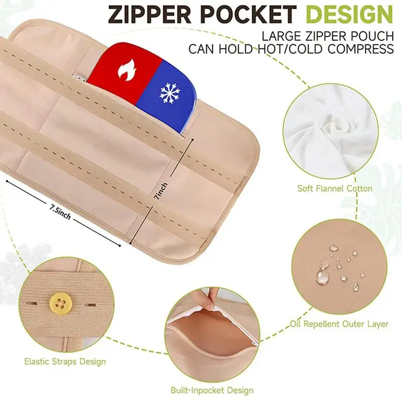 Castor Oil Pack Wrap Reusable Organic Castor Oil Pack For Liver Detox Insomnia Adjustable Elastic Strap Machine Washable pack