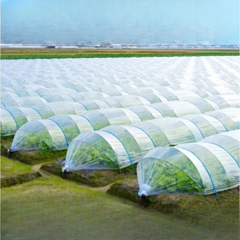 Agricultural White Plastic Transparent Film Small Arch Shed Grow Seedlings Cold Proof Films Vegetable Insulation Plastic Cloth