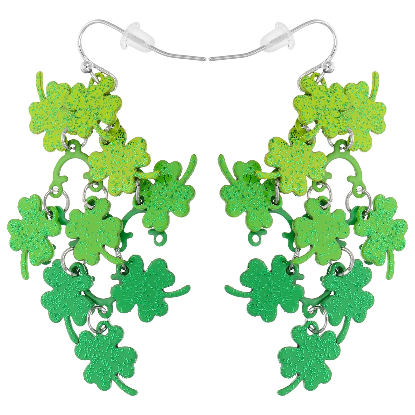 

Four-leaf Clover Diamond Earrings Irish Holiday Celebration Jewelry Accessories Lucky Shamrock
