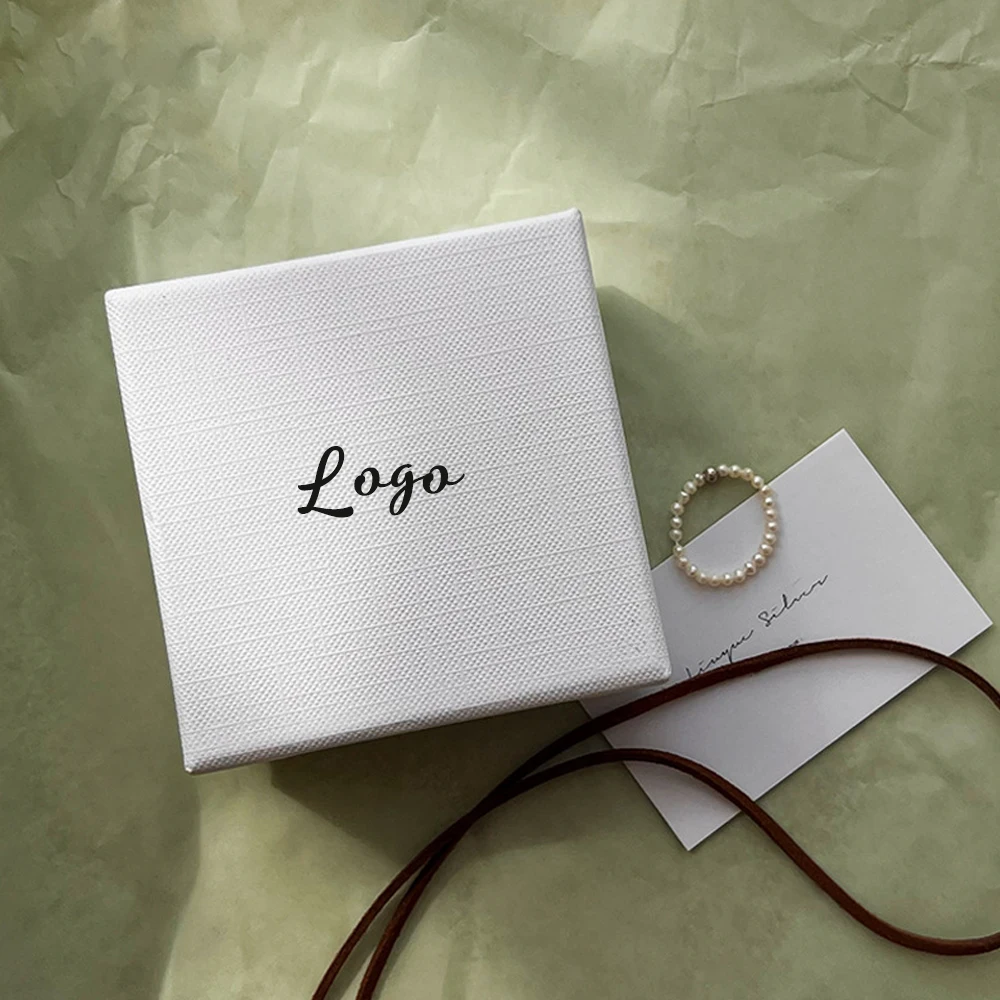 

Luxury Customed Logo Jewelry Kraft Texture Boxes Storage High Quality Paper Jewellery Packaging Container Wedding Favors Display
