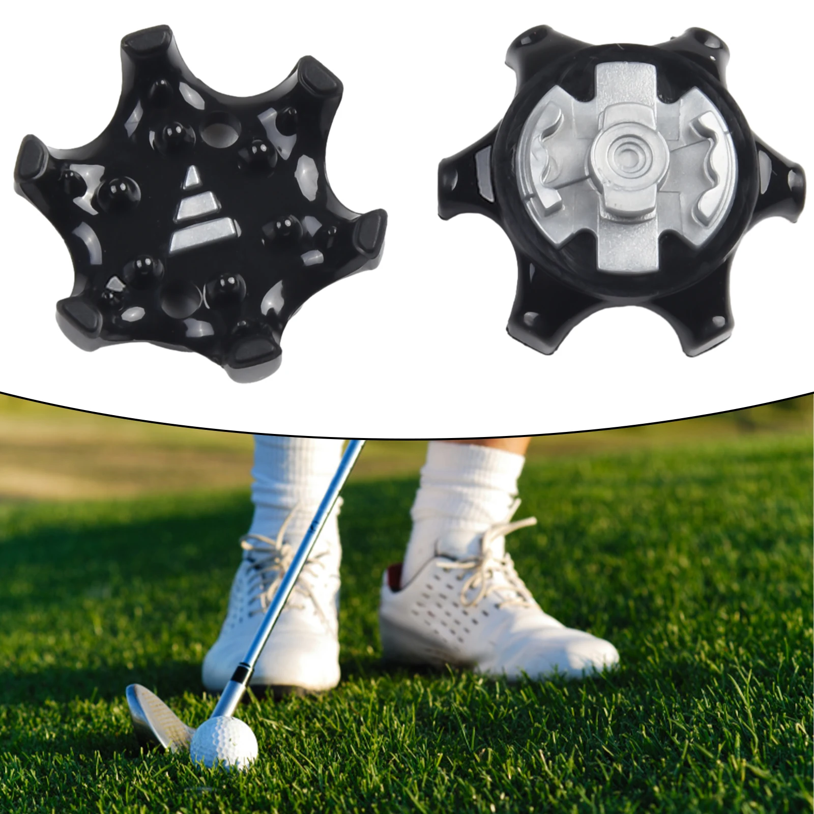 30 Uds. De clavos para zapatos de Golf, herramientas de extracción atornilladas con abrazadera de repuesto, color negro, 2,9x1,2 cm, accesorios de repuesto para entrenamiento de Golf