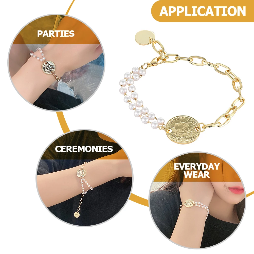 Elegant Pearl Chain Bracelet Wrist Decor Accessory Trendy Women Jewelry Creative Charm Decorative Wrist Chain Gift For Girls