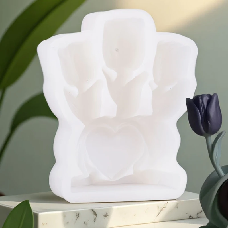 

Silicone Moulds Heart Tulips Molds Ornament Molds Epoxy Resin Molds Plasters Molds for Candle Making