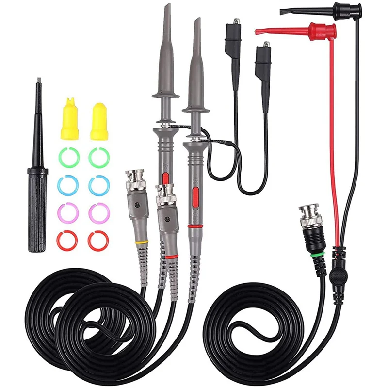 

HOT P6100 100 MHz Oscilloscope Clip Probes with BNC to Test Lead Kit
