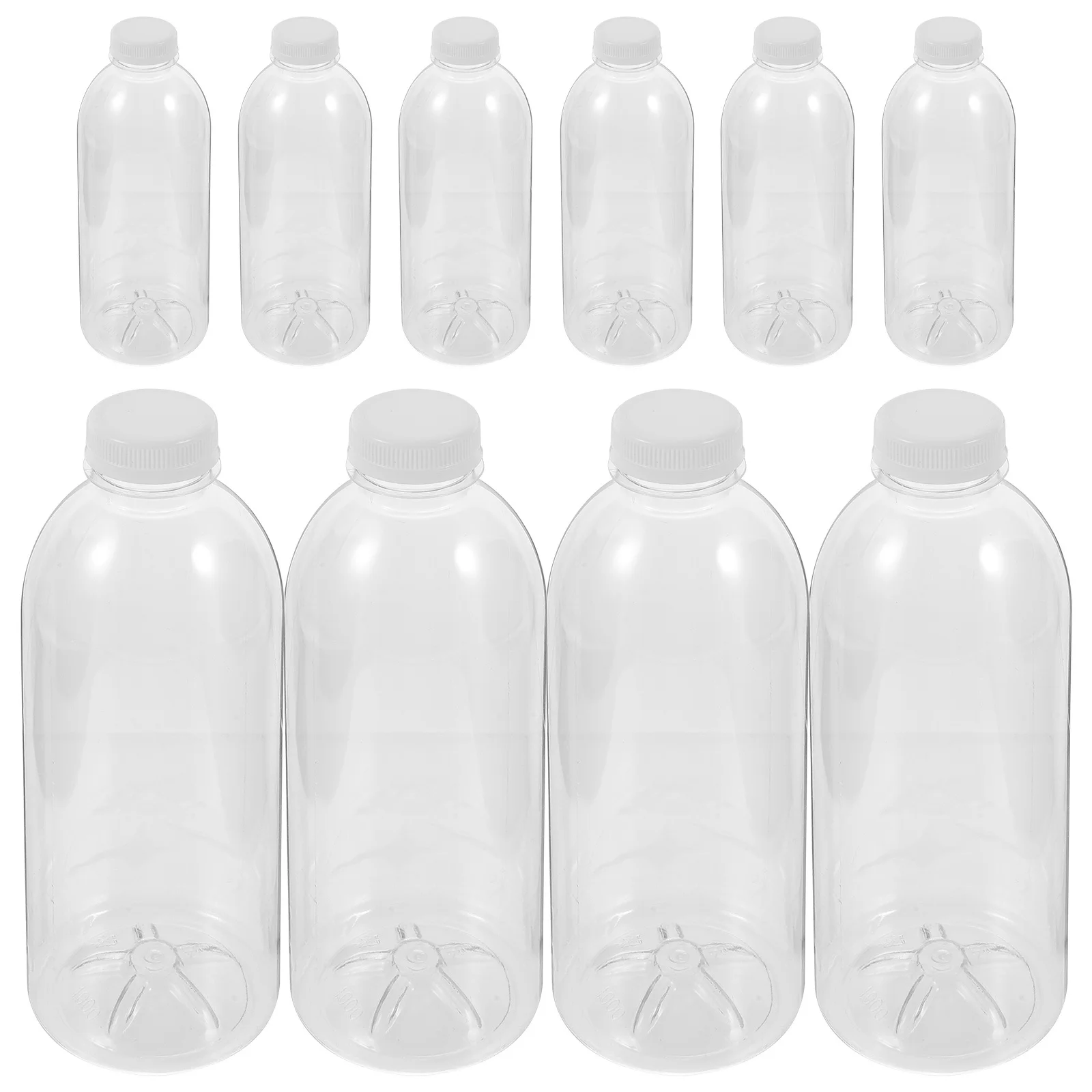 

10pcs Sealable Portion Bottles 350Ml Leakproof Reusable Plastic Empty Juice Milk Tea Beverage Containers Portable Drinking