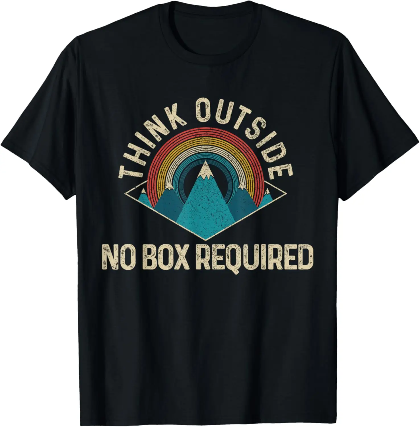 Mountains Hiking Camping Saying Vintage Funny T-Shirt 100% Cotton Trendy Y2K Short-Sleeve Tee-Soft, Quick-Drying,