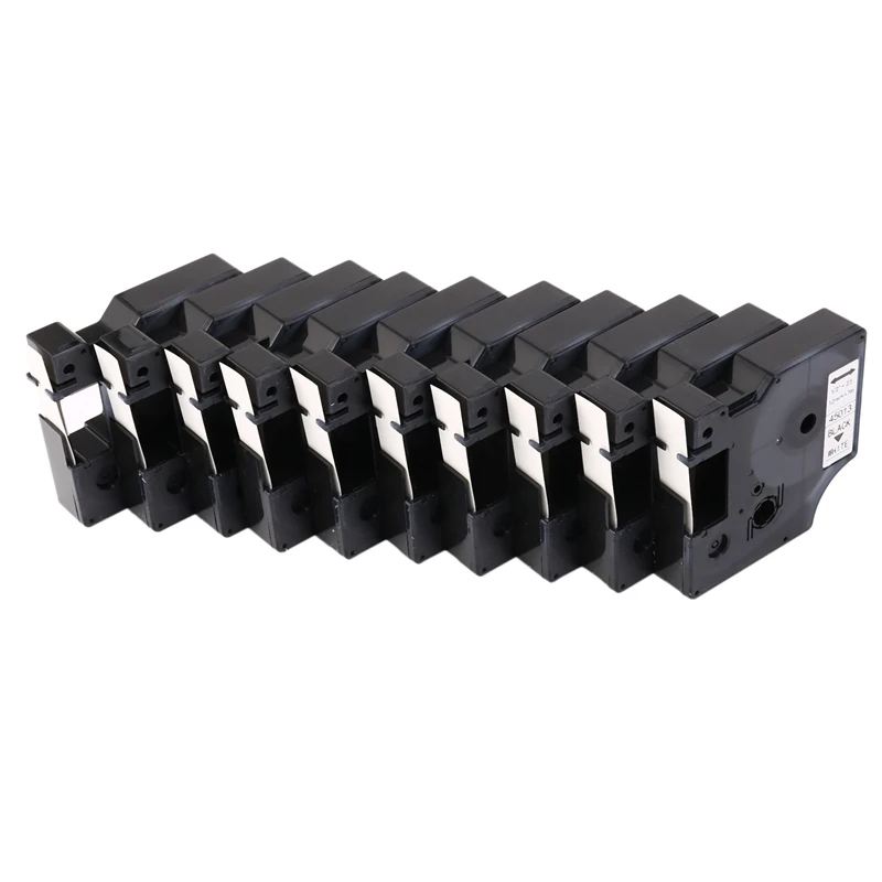 10Pcs Compatible for D1 Label Maker/Tape 45013 Black on White Label Ribbons Compatible for Label Manager 160 210 450 280-A79M