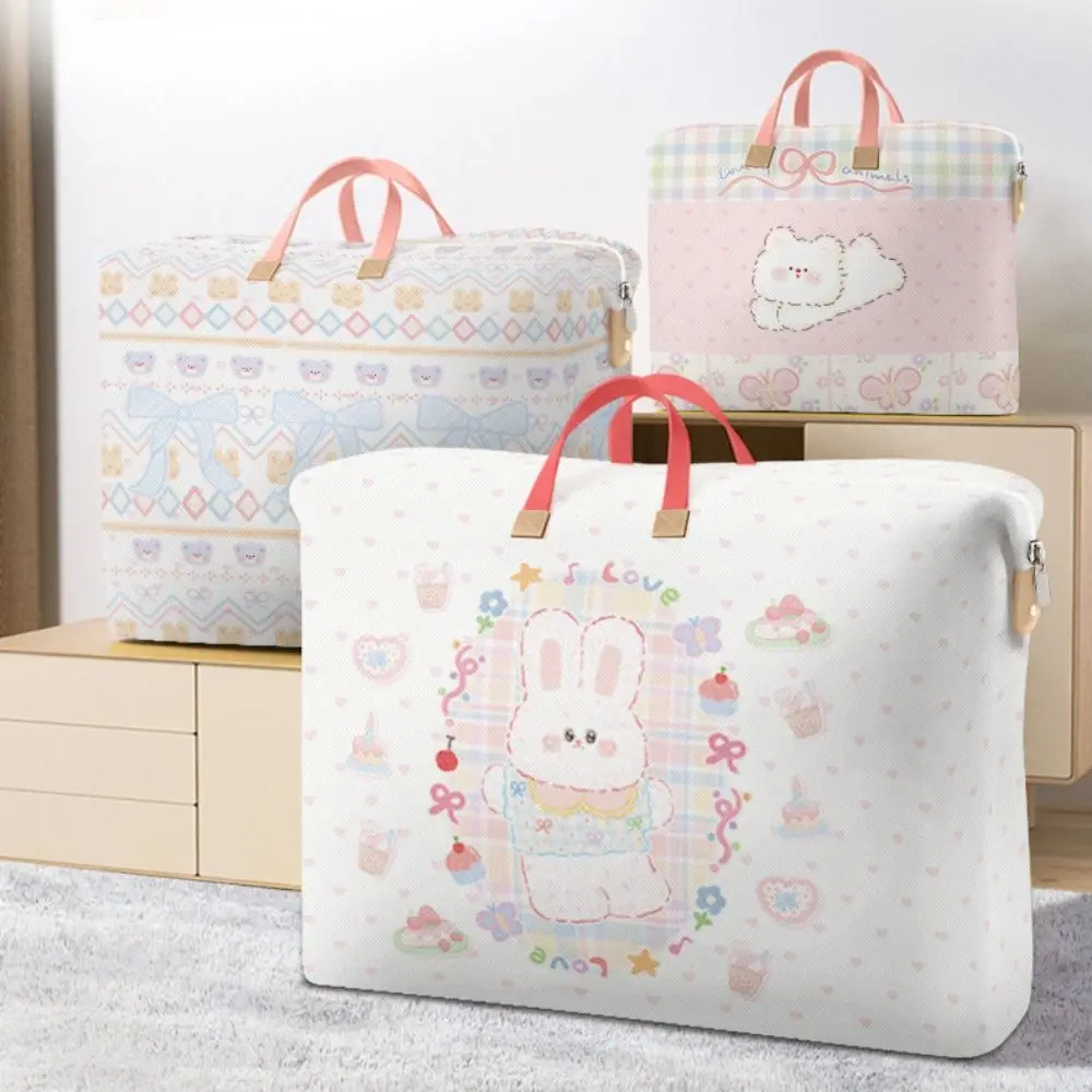 

Non-woven Fabric Clothes Quilt Storage Bag Large Capacity Cartoon Luggage Storage Bag Moisture-proof Space Saving