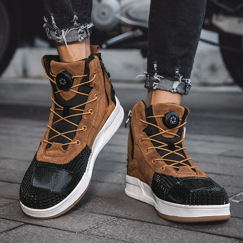 

Motorcycle protective boots unisex new four season high top fashion anti slip wear-resistant comfortable off-road riding shoes