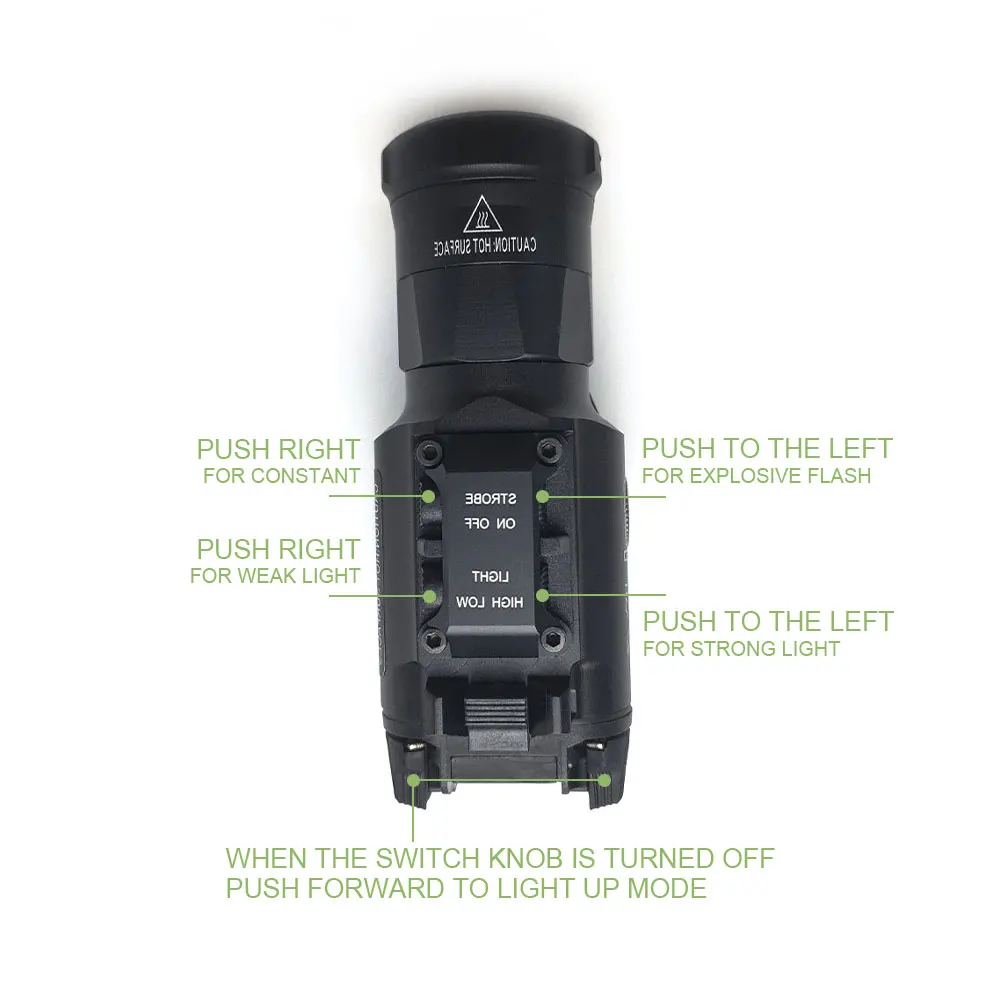 Imagem -03 - Sotac Metal Xh35 Lanterna Arma Tática Scout Light Fit 20 mm Picatinny Rail Lanterna Tocha