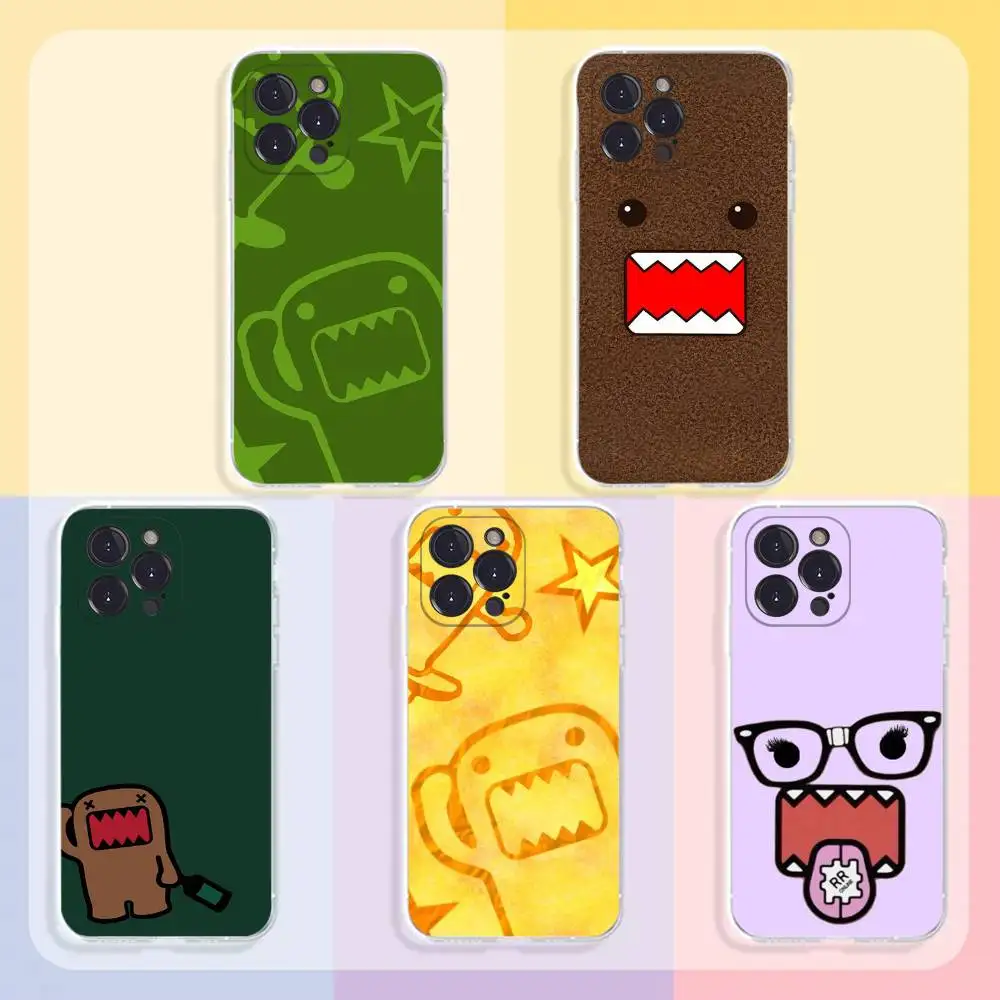 Cute Domo-kun Phone Cases For iPhone17,16,15,14,13,12,11,Pro,Max,Plus Luxury Camera Protection Plastic