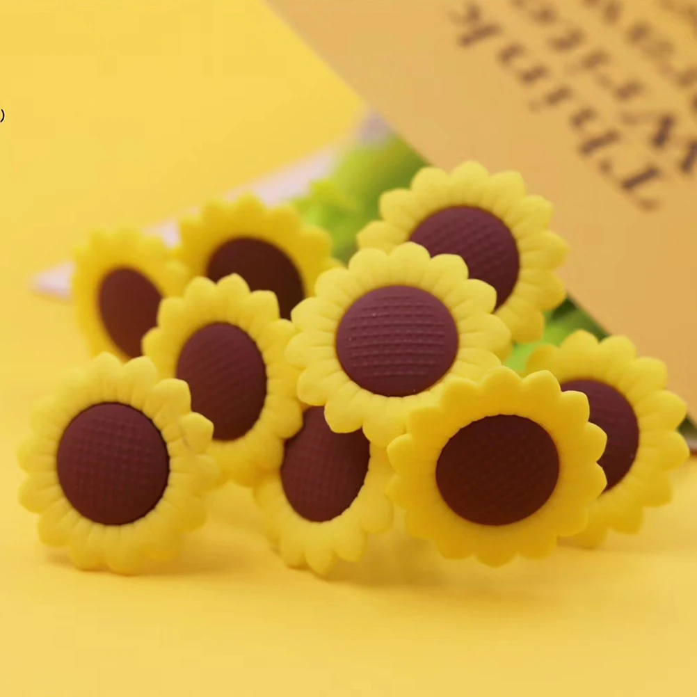 

2Pcs 0.5mm Cartoon Sunflower Shaped Writting Pen Adorable Gel Pens Student Writing Tools School Supllies(Green)