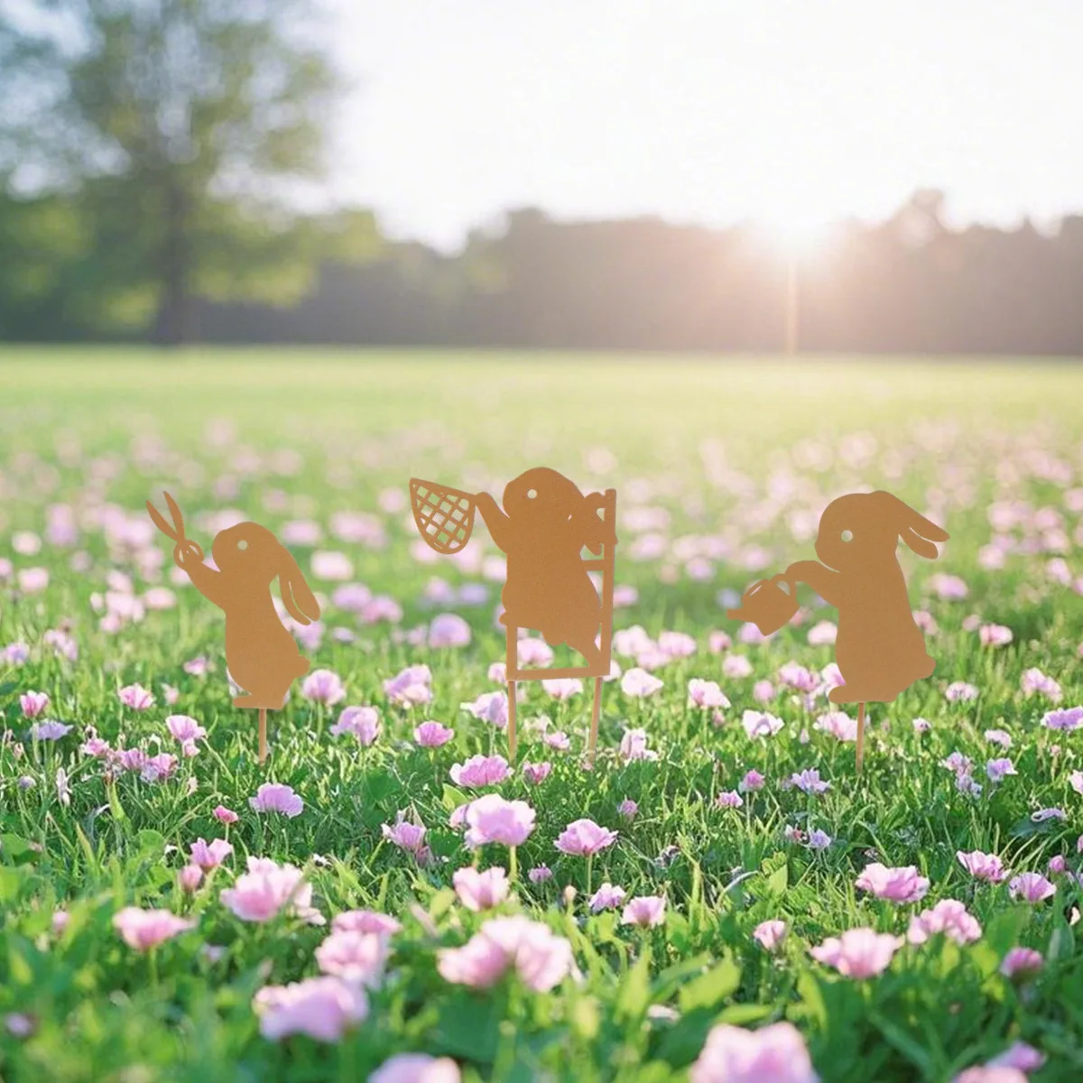 

Metal Rabbit Silhouette Wall Art - Modern Home Decor, Indoor & Outdoor Wall Decor