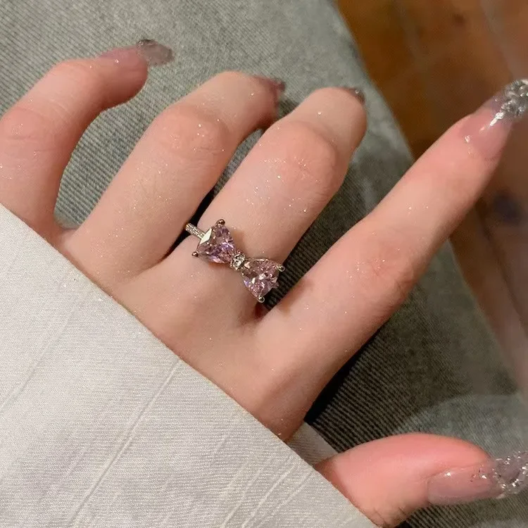 Kawaii Sanrio Jewelry Anime Figure Hello Kitty Kuromi Cinnamoroll Finger Ring Cartoon Surprise Gift Adjustable Birthday Gift