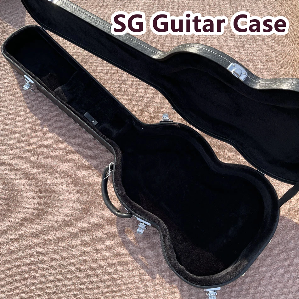 

Superior Quality SGElectric Guitar HardCase, Black LeatherWith Black Lining,Chrome Hardware, FreeShipping