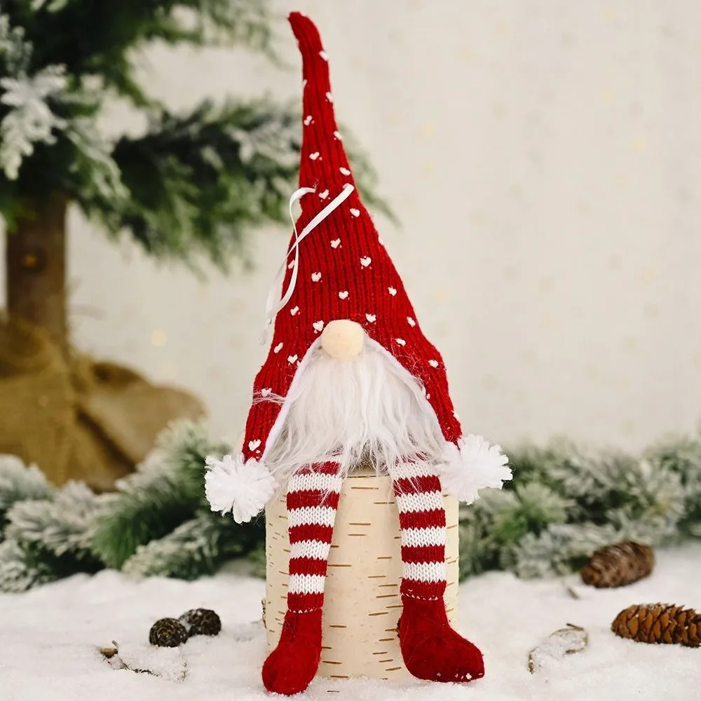 

Cartoon Christmas Luminous Gnomes Doll Decor Exquisite Hanging Long Legs Faceless Dwarf Ornament Cute Festival