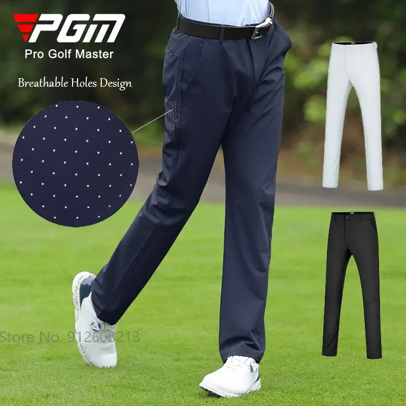 

PGM Men Sports Straight Pants Male Casual Business Golf Trousers Quick-drying Golf Pants Breathable Elastic Training Sweatpants