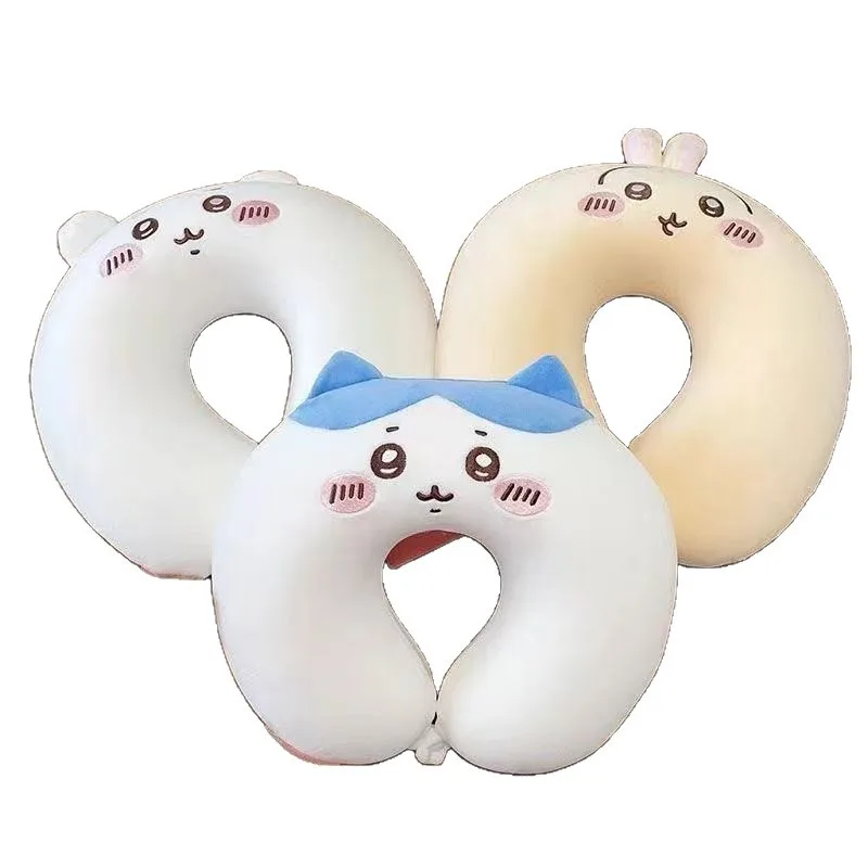 New Chiikawa Chikawa Neck Pillow U Shaped Pillow Hachiware Plush Doll Usagi Stuffed Toy Gift Cute Kawaii Cartoon Anime Soft