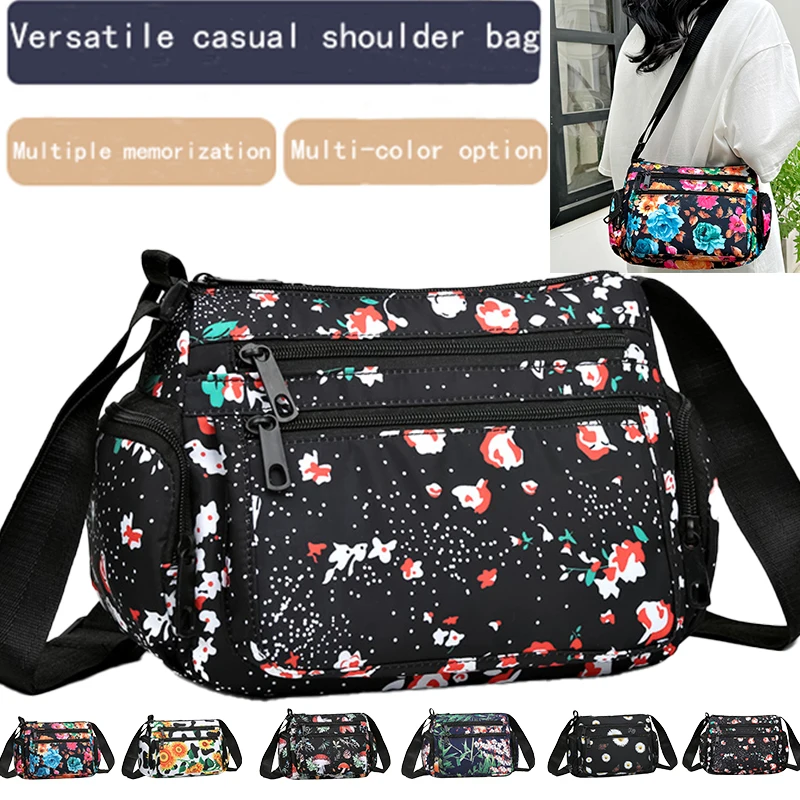 

Elegant Daisy Print Mini Shoulder Bag for Women Lightweight Crossbody Bag Portable Zipper Purse for Daily Travel Shopping
