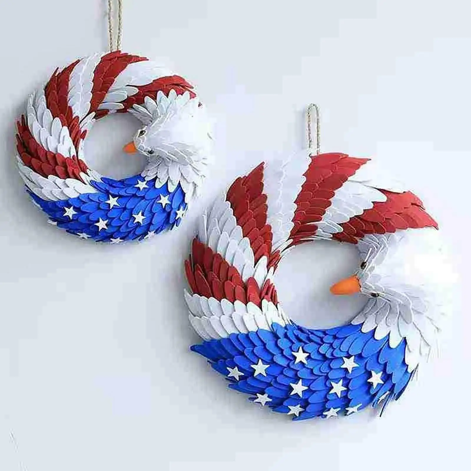 Memorial Wreath Independence Flowers for Patriotic Decorations Spring Wreaths