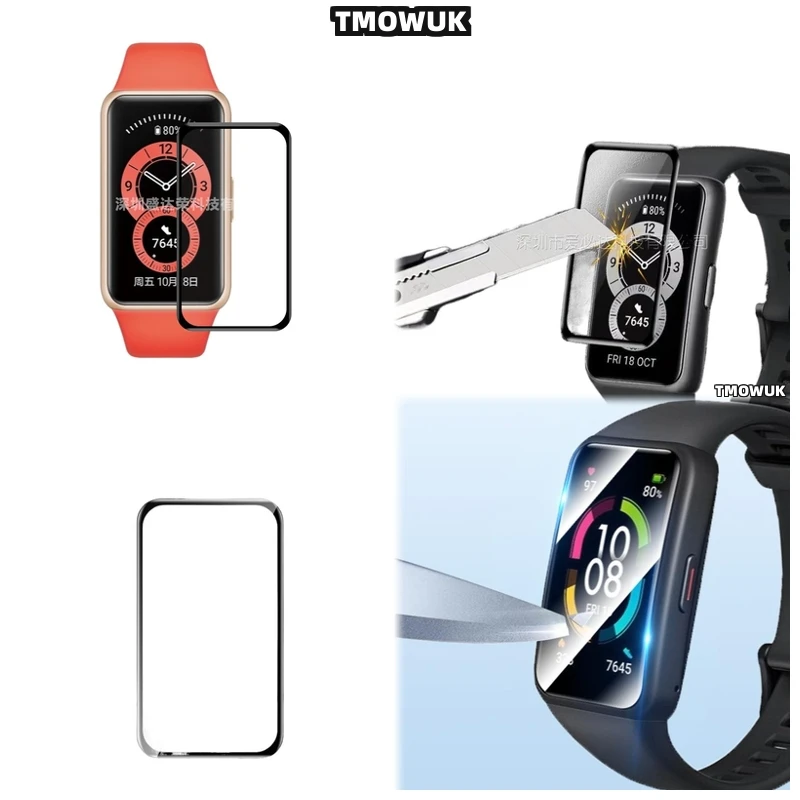 

For Huawei Honor Band 6 7 9 10 - Soft Anti-Scratch 3D Curved PMMA Screen Protective Film, Full Cover