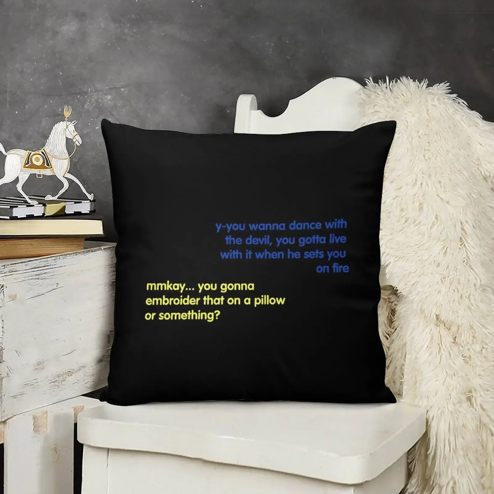 You gonna embroider that? - Buzzfeed Unsolved Throw Pillow Couch Pillows Bed pillowcases Decorative Sofa Cushion pillow