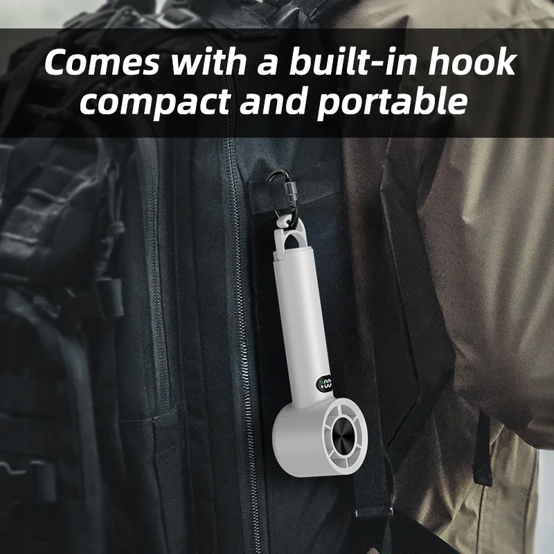 Portable Handheld Fan 100 Speeds Mini Fan USB Rechargeable Hand Fan with LED Display Personal Small Fan for Outdoor Travel