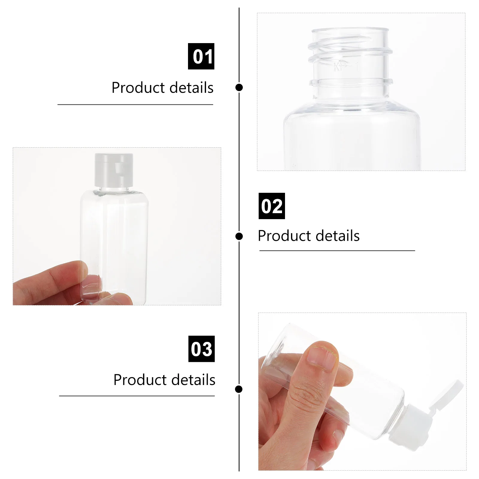 

24 Pcs Plastic Bottles Durable Refillable Travel Travel Bottles Shampoo Containers Empty Storage Outdoor Gifts